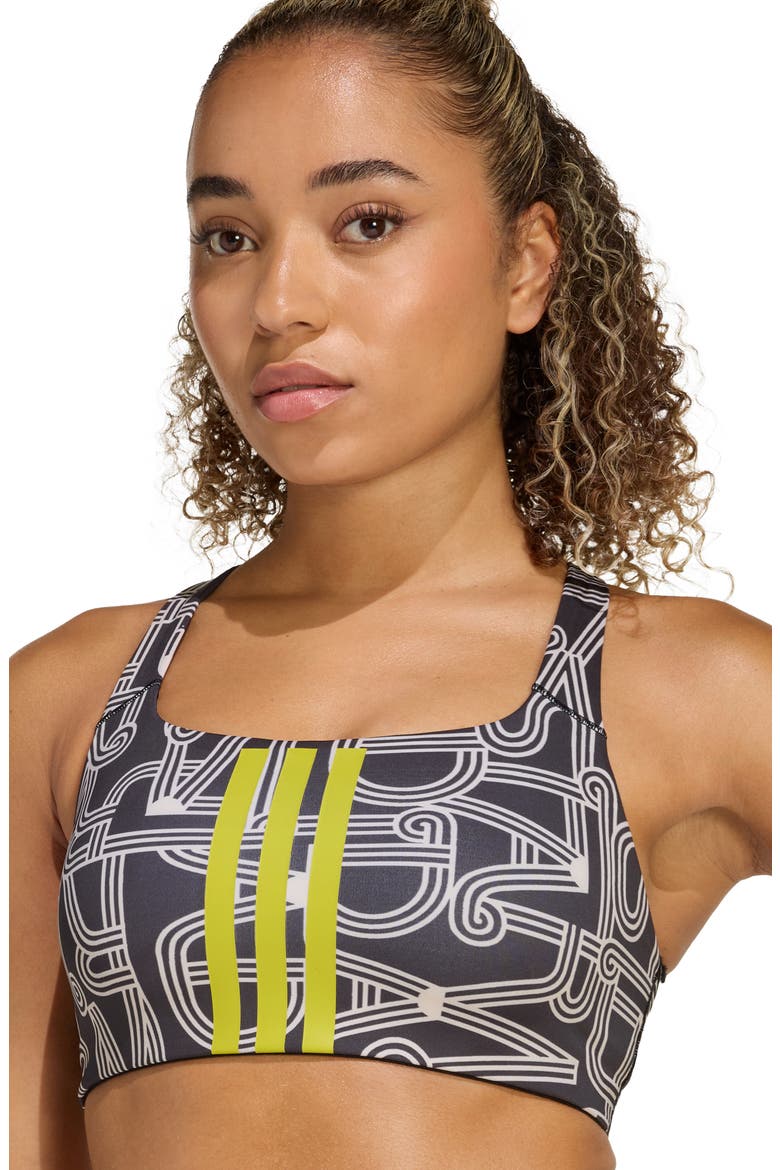 x FARM Rio Climacool Sports Bra, Alternate, color, BLACK/ CRYSTAL LINEN/ LIME