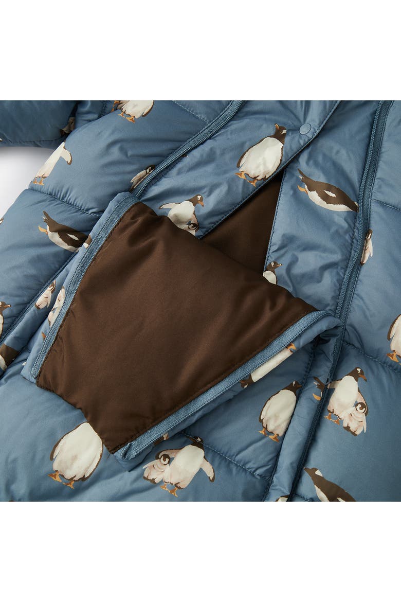 Puffy Down Jumpsuit, Alternate, color, Penguin