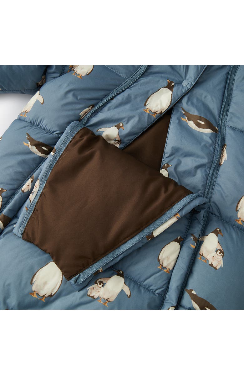 Milkbarn Puffy Down Jumpsuit, Alternate, color, Penguin