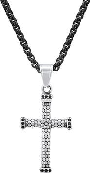 HMY JEWELRY Men's Crystal Cross Pendant Necklace