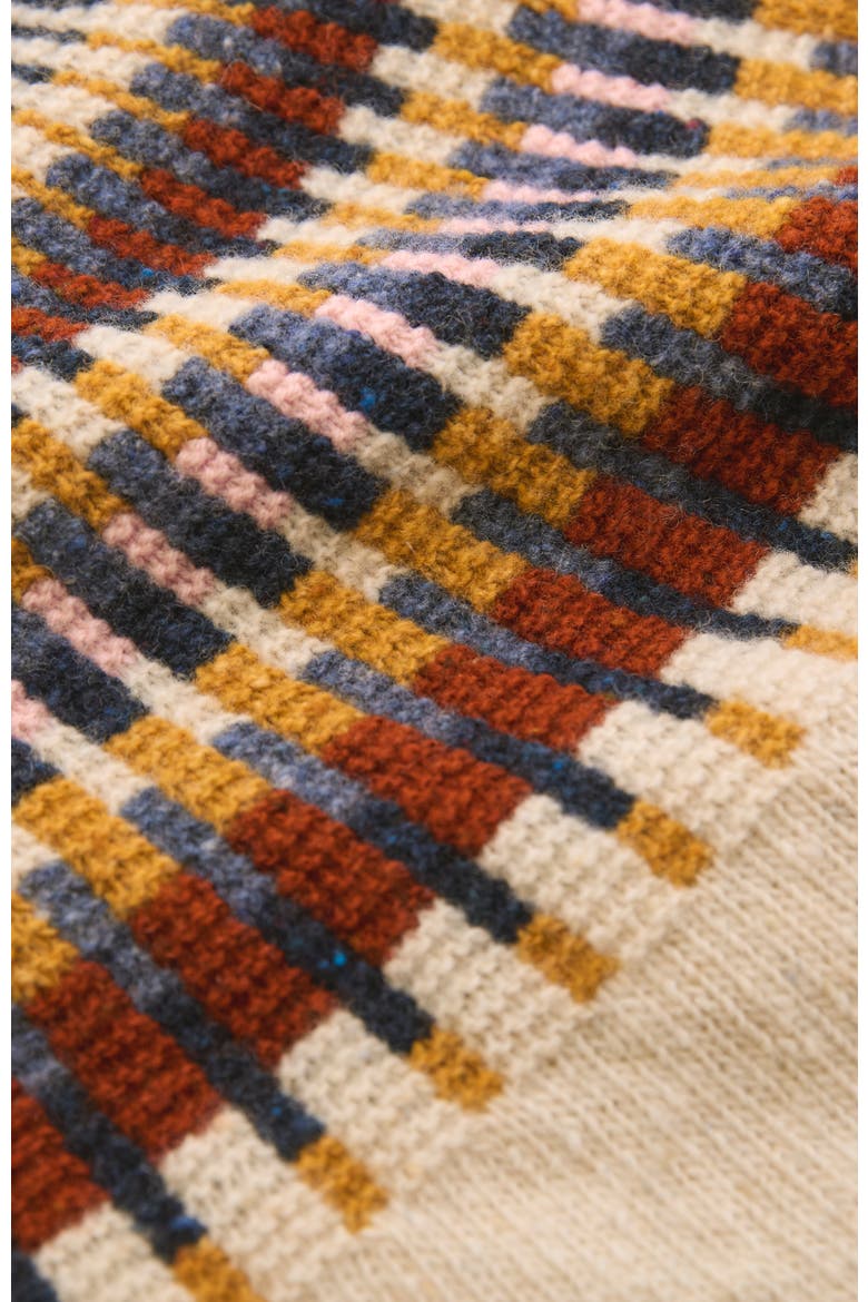 Stitch Yoke High Neck Sweater, Alternate, color, Oatmeal