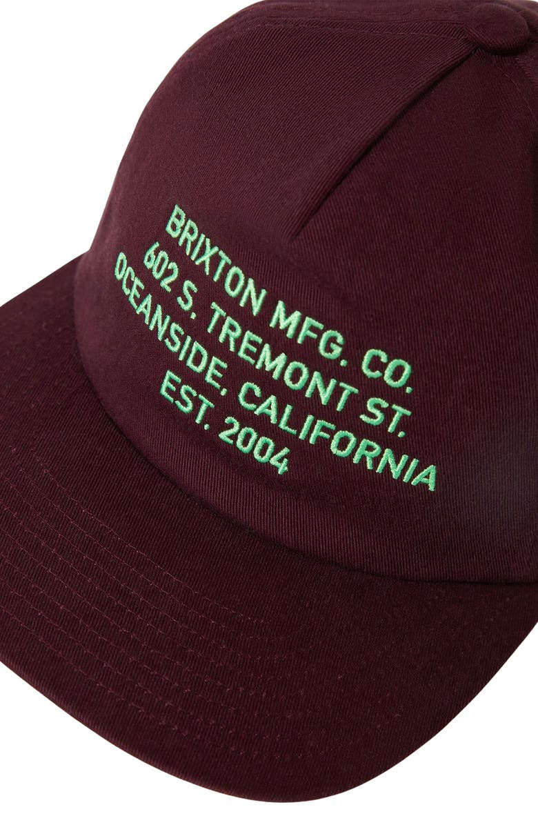 Brixton Union II Netplus Snapback Baseball Cap, Alternate, color, Port