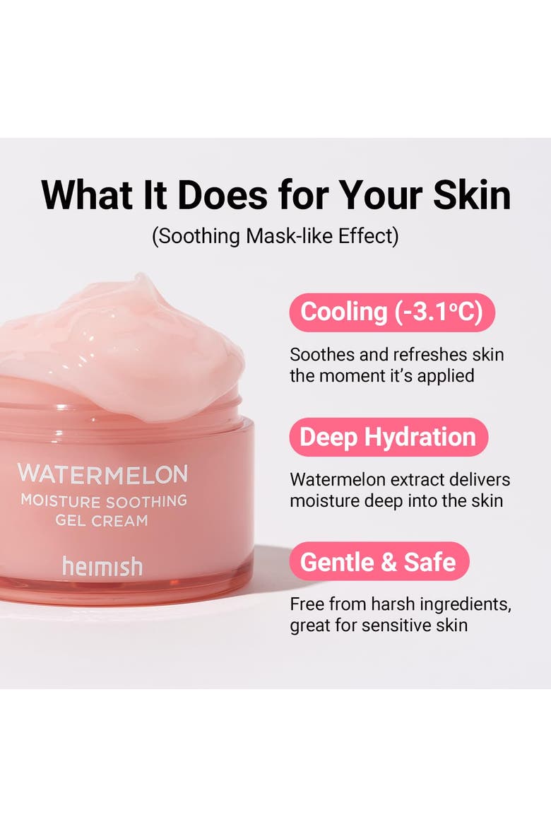 Watermelon Moisture Soothing Gel Cream 110ml, Alternate, color, Pink