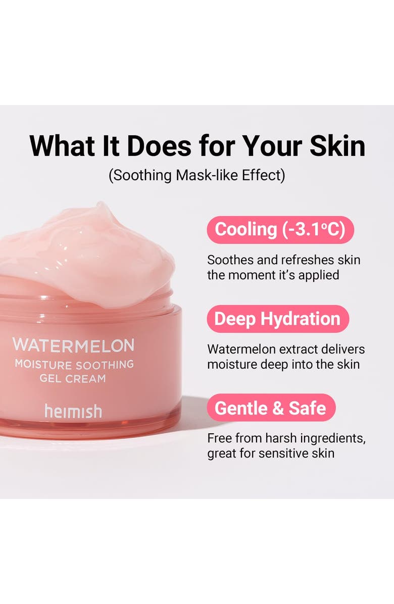 Heimish Watermelon Moisture Soothing Gel Cream, Alternate, color, 