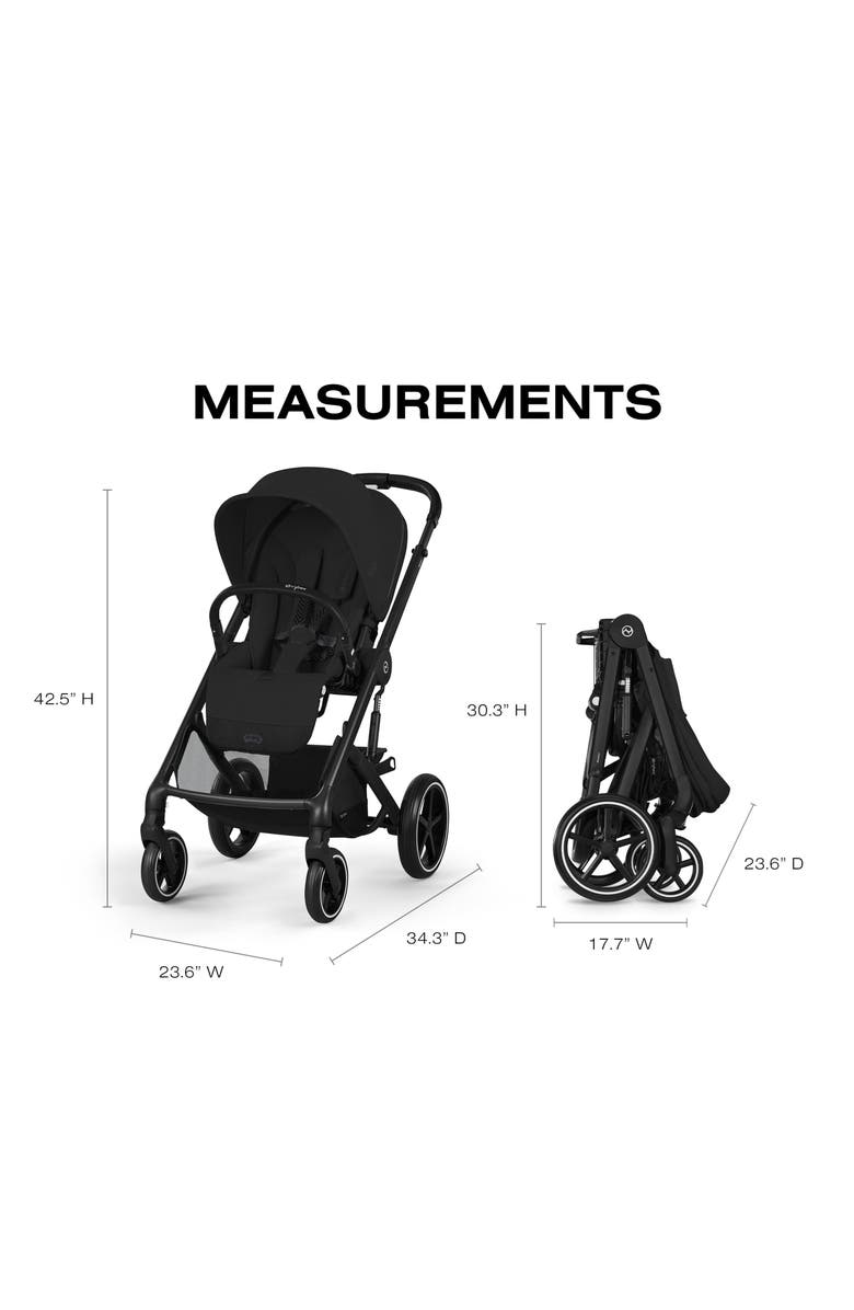 CYBEX Balios S Lux Stroller, Alternate, color, Moon Black
