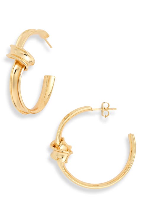 Twisted Knot Hoop Earrings