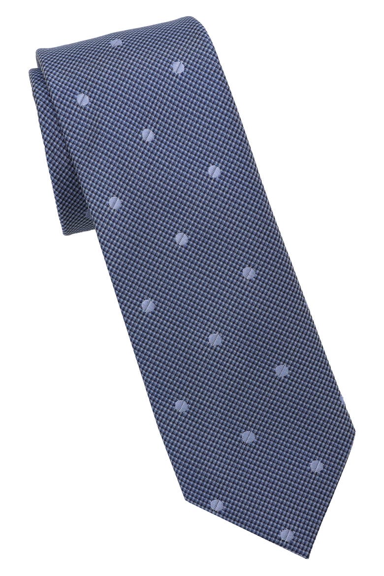 Dot Print Tie, Main, color, NAVY/ BLUE