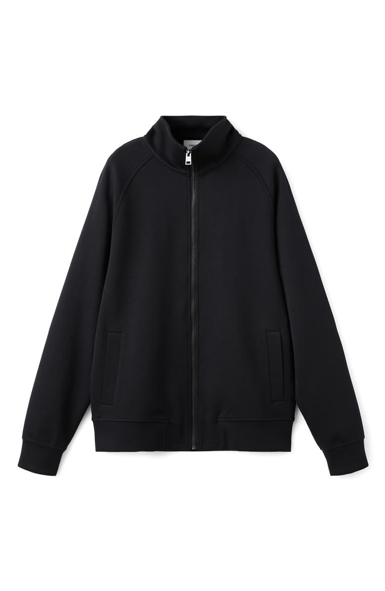 MANGO Knit Zip Jacket, Alternate, color, Black