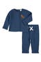 Puppy Embroidered Thermal Top & Pants Set