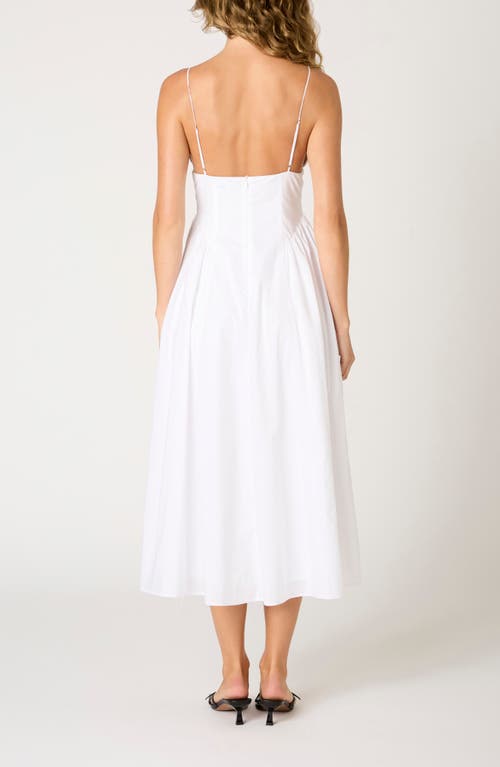 Nia Sydney Cotton Blend Midi Dress In White