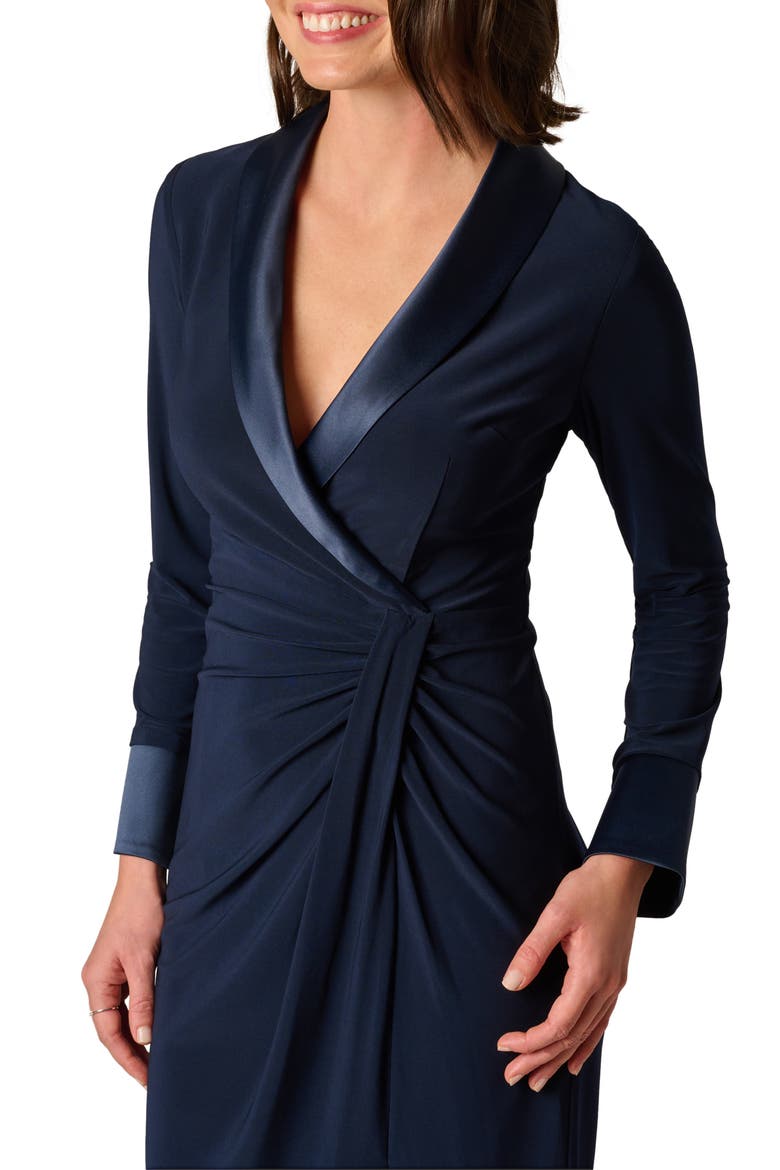 Floral Long Sleeve Fit & Flare Minidress, Alternate, color, MIDNIGHT