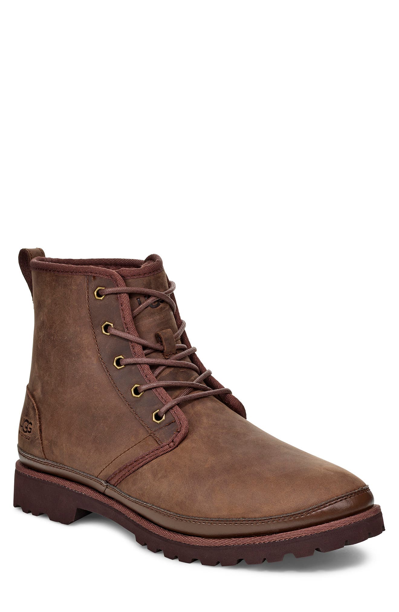 Harkland Waterproof Plain Toe Boot, Main, color, BROWN