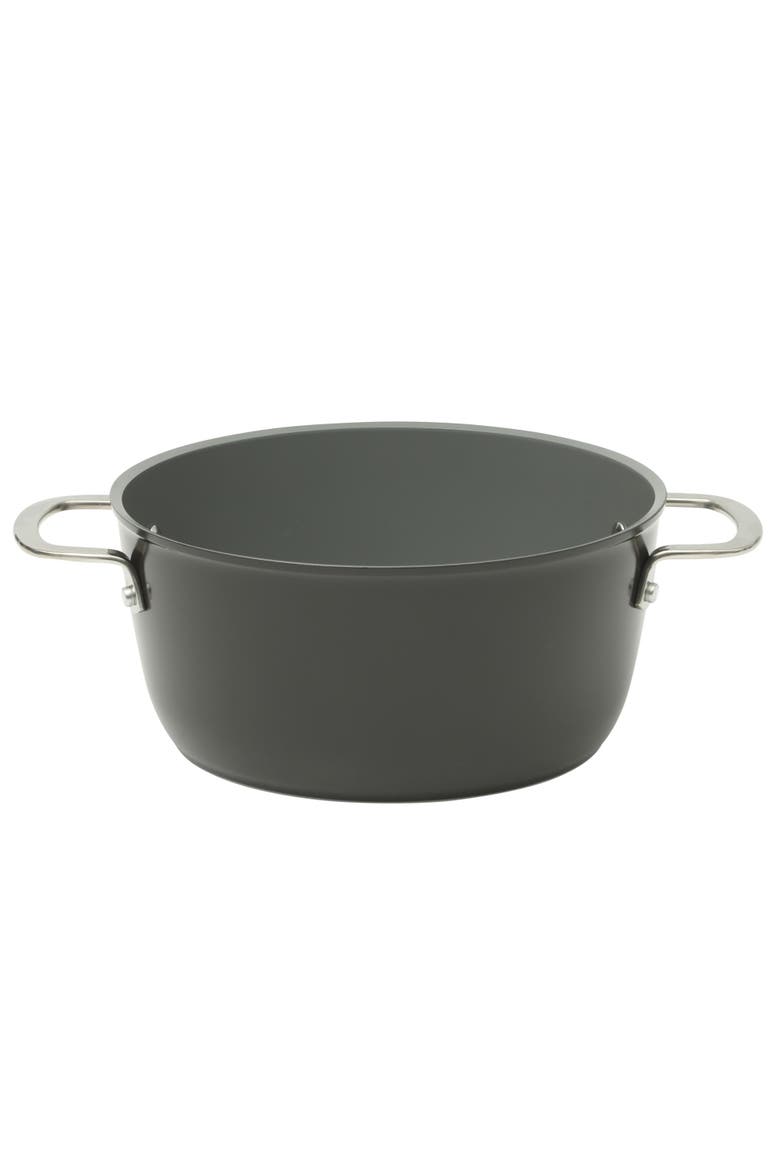 Cool Commune Hard-Anodized Ceramic Nonstick Forged Aluminum Cookware Set with Glass Lids, Alternate, color, Black