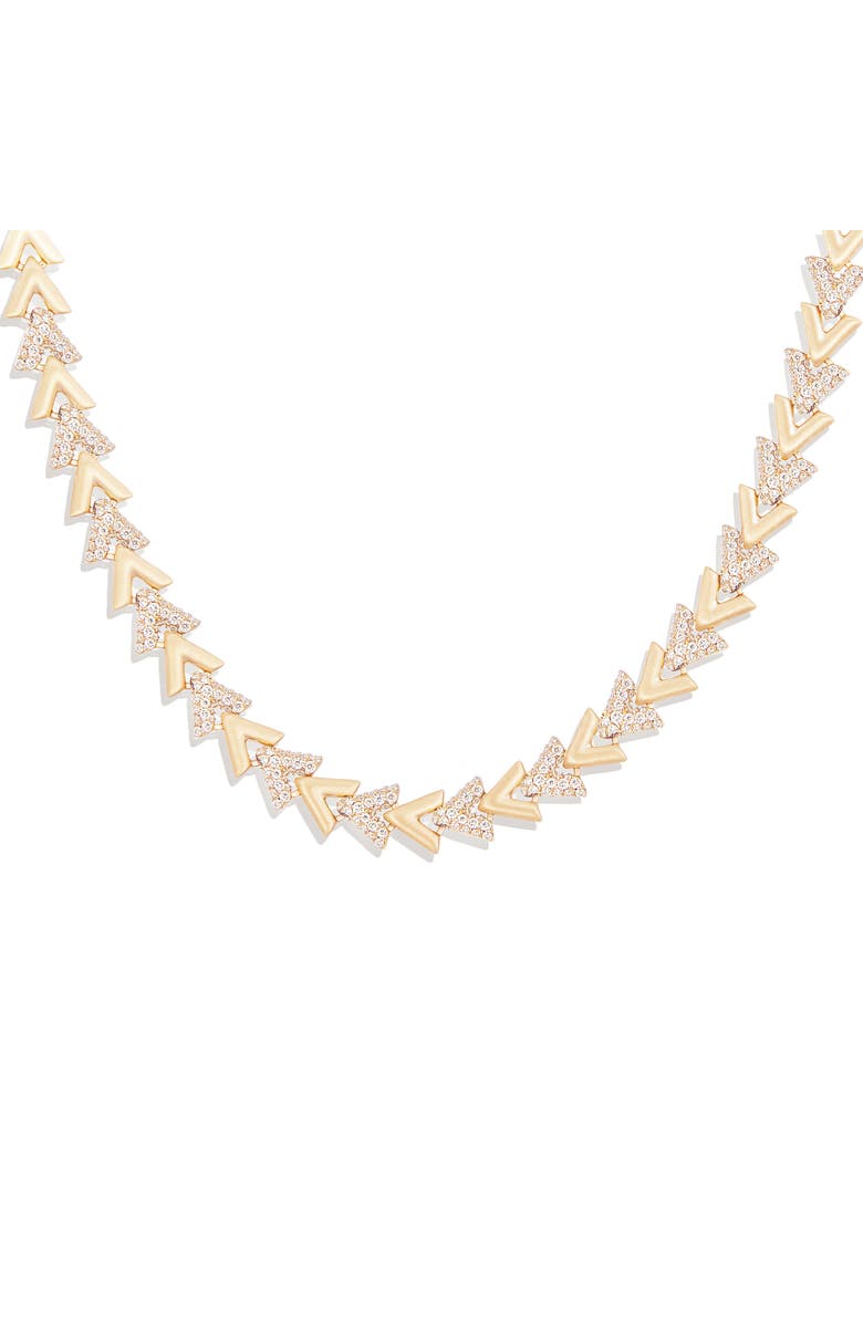 Campbell + Charlotte Spark Chevron Link Necklace, Alternate, color, Diamond-Gold