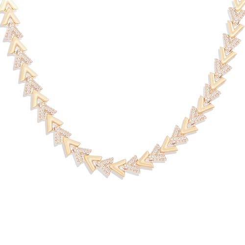 Campbell + Charlotte Spark Chevron Link Necklace In Gold