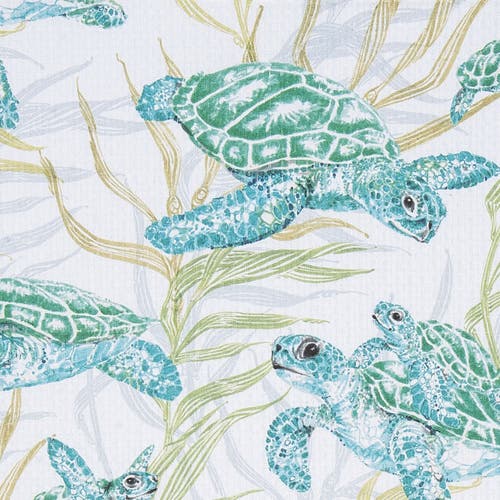 C & F Home C&f Home 27" X 18" Turtle Cove Kitchen And Bathroom Graphic Print Hand Towel In Blue