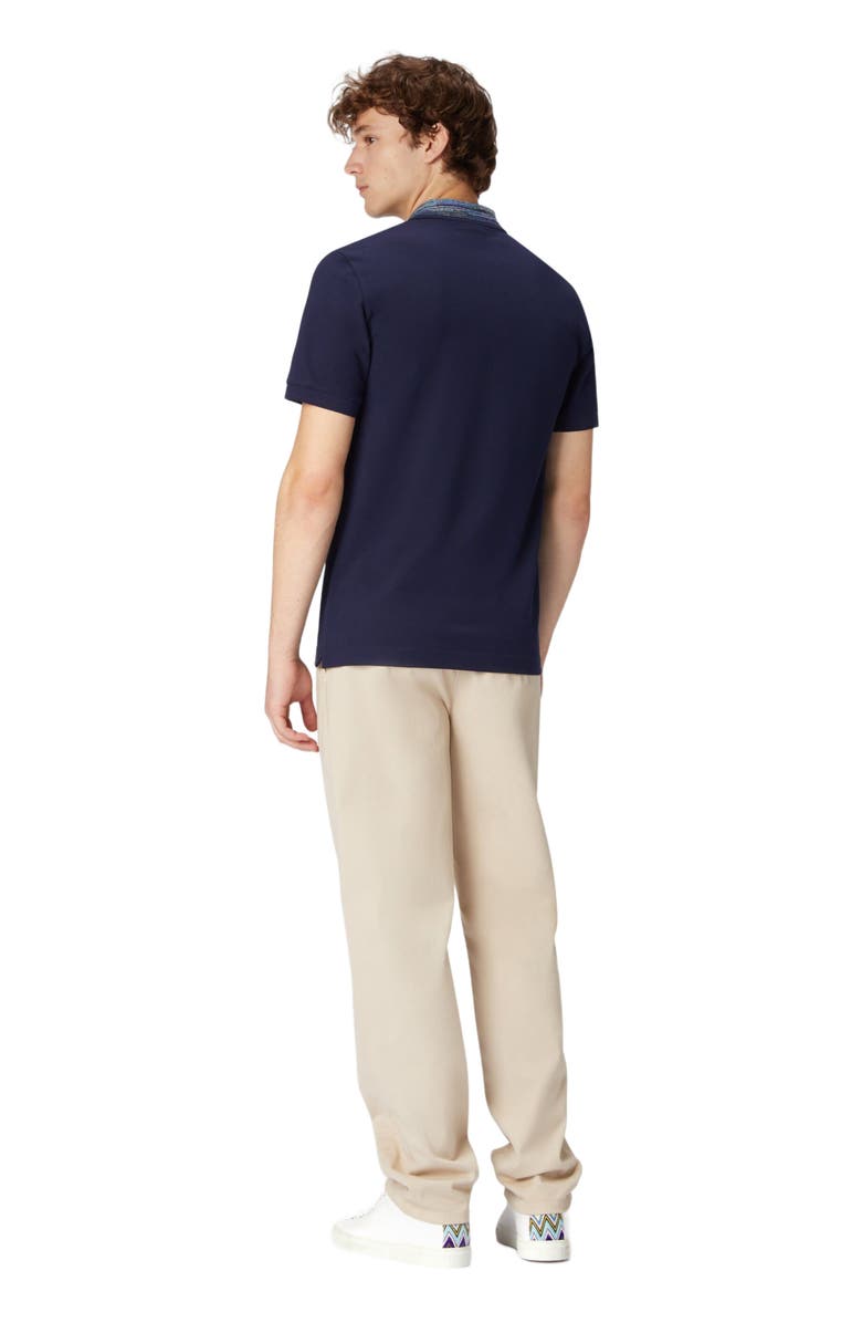 Missoni Cotton Polo Shirt With Slub Collar And Logo Lettering, Alternate, color, 