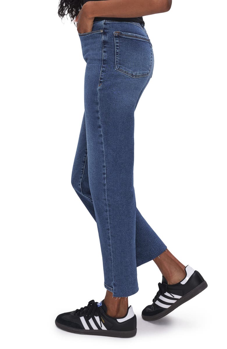 Good American Good Boy High Waist Crop Straight Leg Jeans, Alternate, color, 