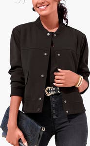 LASCANA Snap Front Bomber Jacket