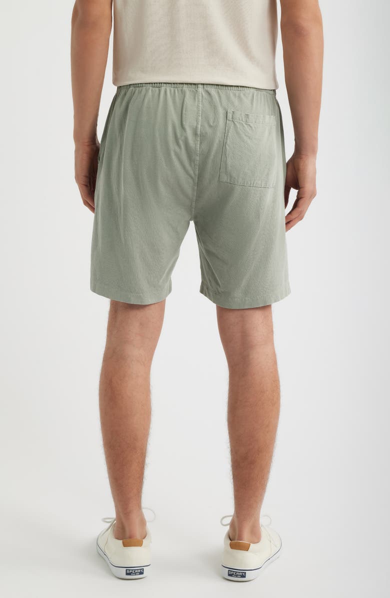 ALEX CRANE Caza Featherweight Knit Organic Cotton Drawstring Shorts, Alternate, color, Riverstone