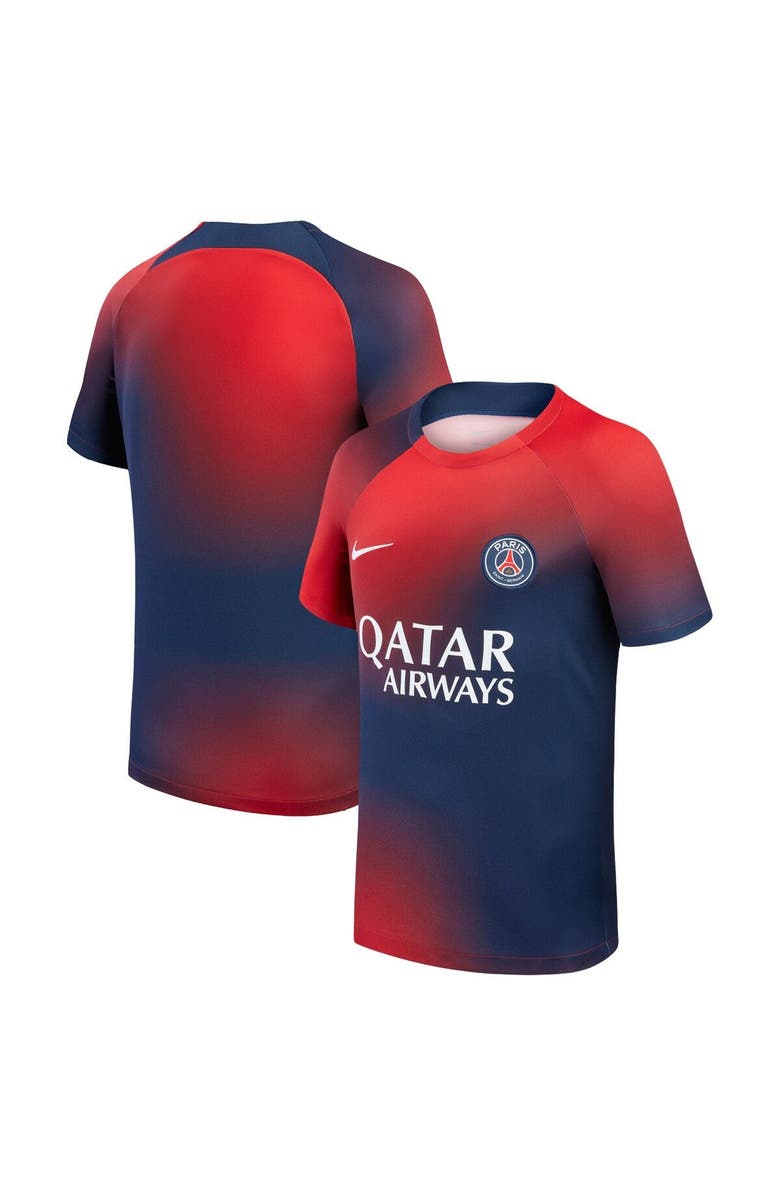 Nike Youth Nike Navy Paris Saint-Germain 2023/24 Pre-Match Performance Top, Main, color, 