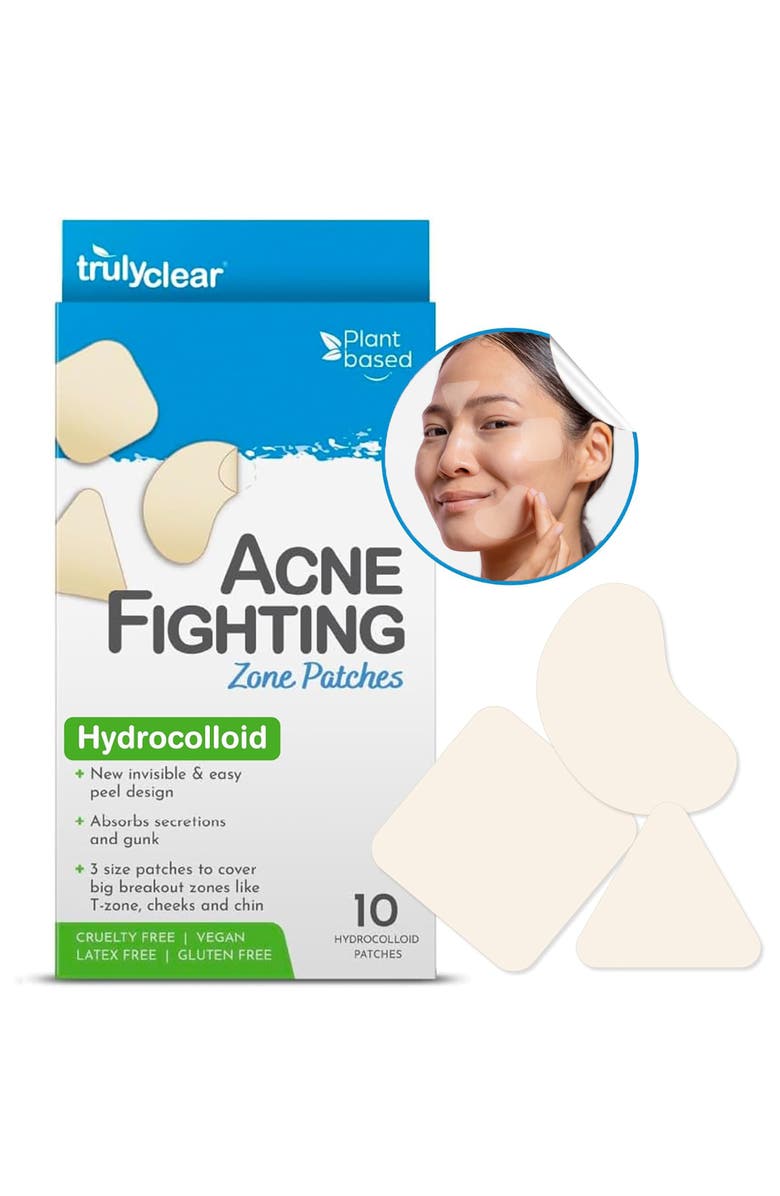 TRULY CLEAR Acne Zone Patches, 10 Count, 3 Sizes, Alternate, color, Multicolored