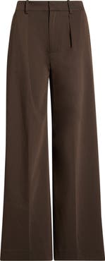 STAUD Maysen Wide Leg Pleated Pants