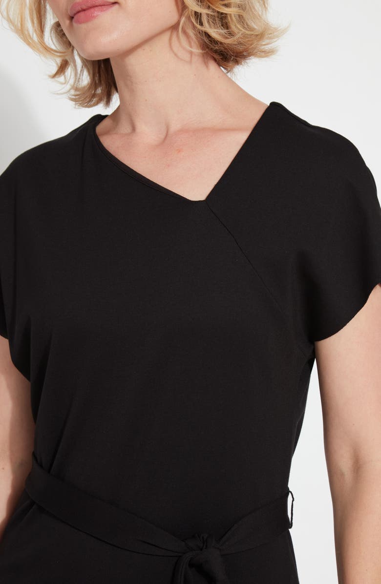 Lysse Celeste Asymmetric Midi Dress, Alternate, color, Black