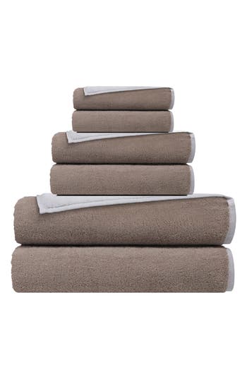 Depera Double Face 6-piece Turkish Cotton Towels Set In Brown