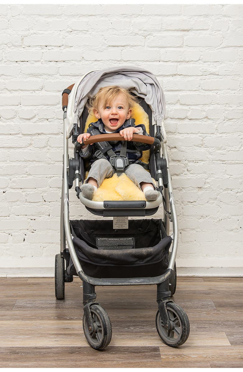 NATURAL Cozy Baby Medium Lambskin Play Throw - 2' x 3' - Cornsilk Cream, Alternate, color,