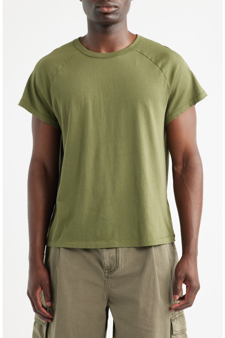 Raglan Sleeve T-Shirt, Main, color, OLIVE