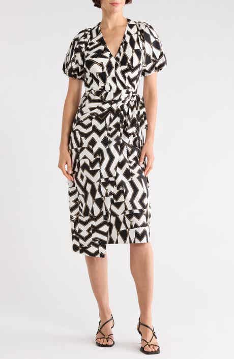 Diane von Furstenberg Arina Puff Sleeve Wrap Dress
