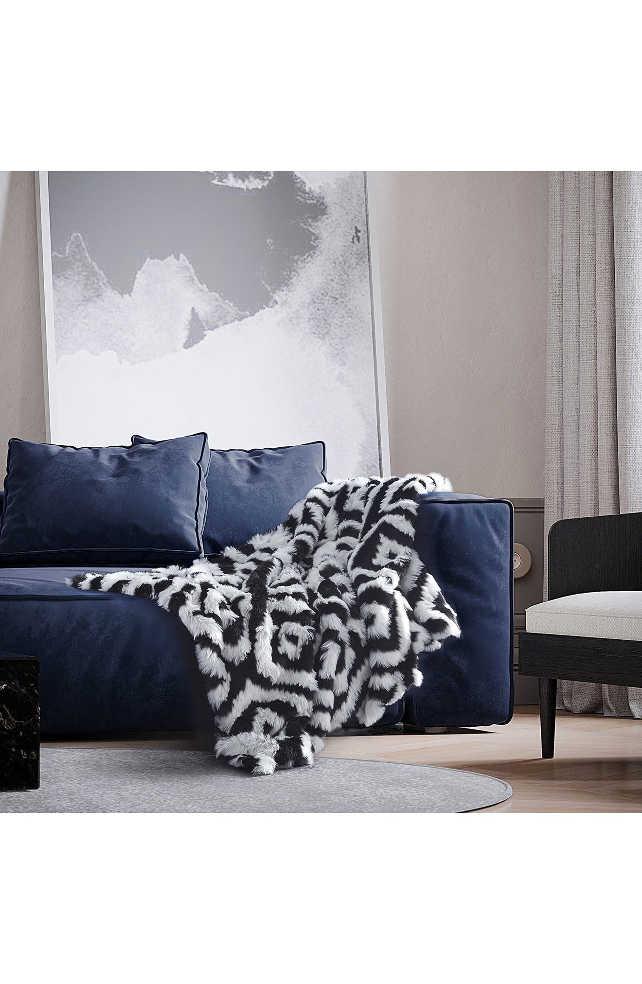 INSPIRED HOME Animal Print Faux Fur Throw Blanket | Nordstromrack