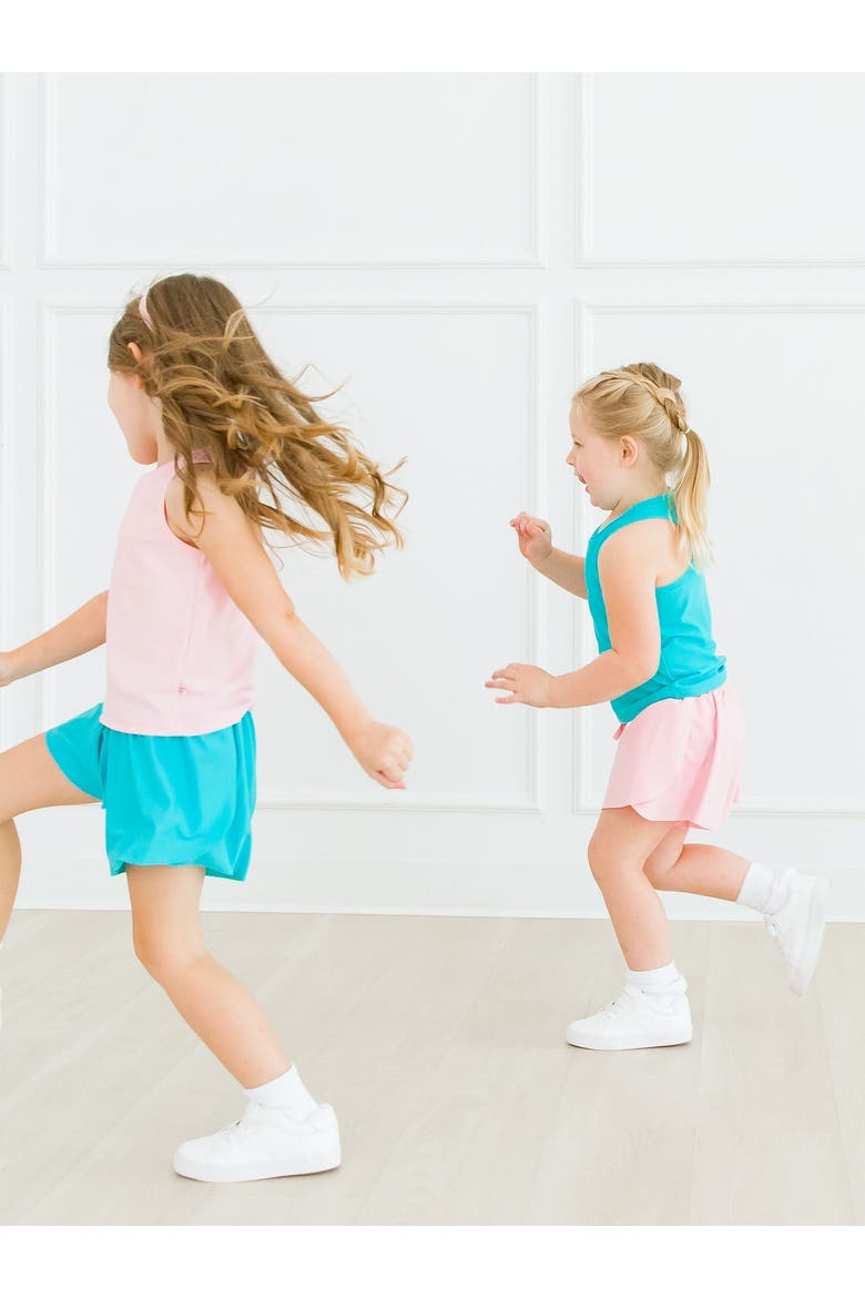 Girls Active Butterfly Shorts, Alternate, color, Bright Aqua