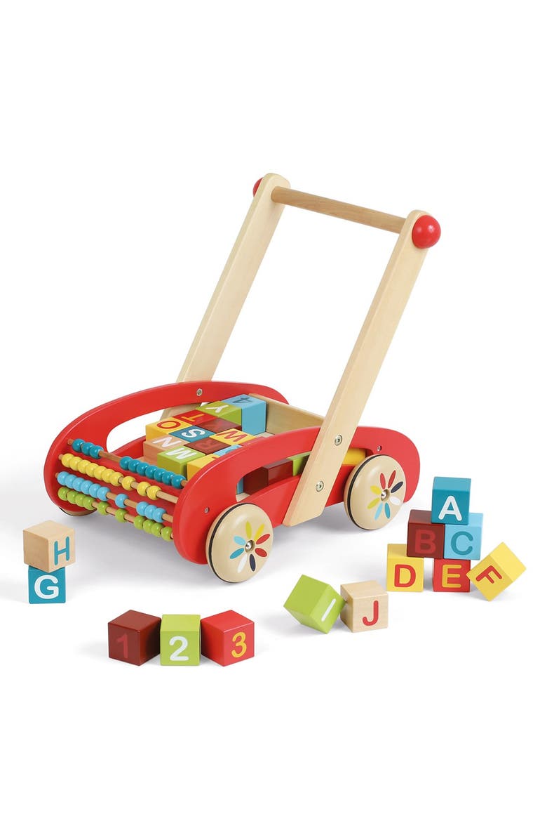 Janod ABC Wooden Block Buggy, Alternate, color,