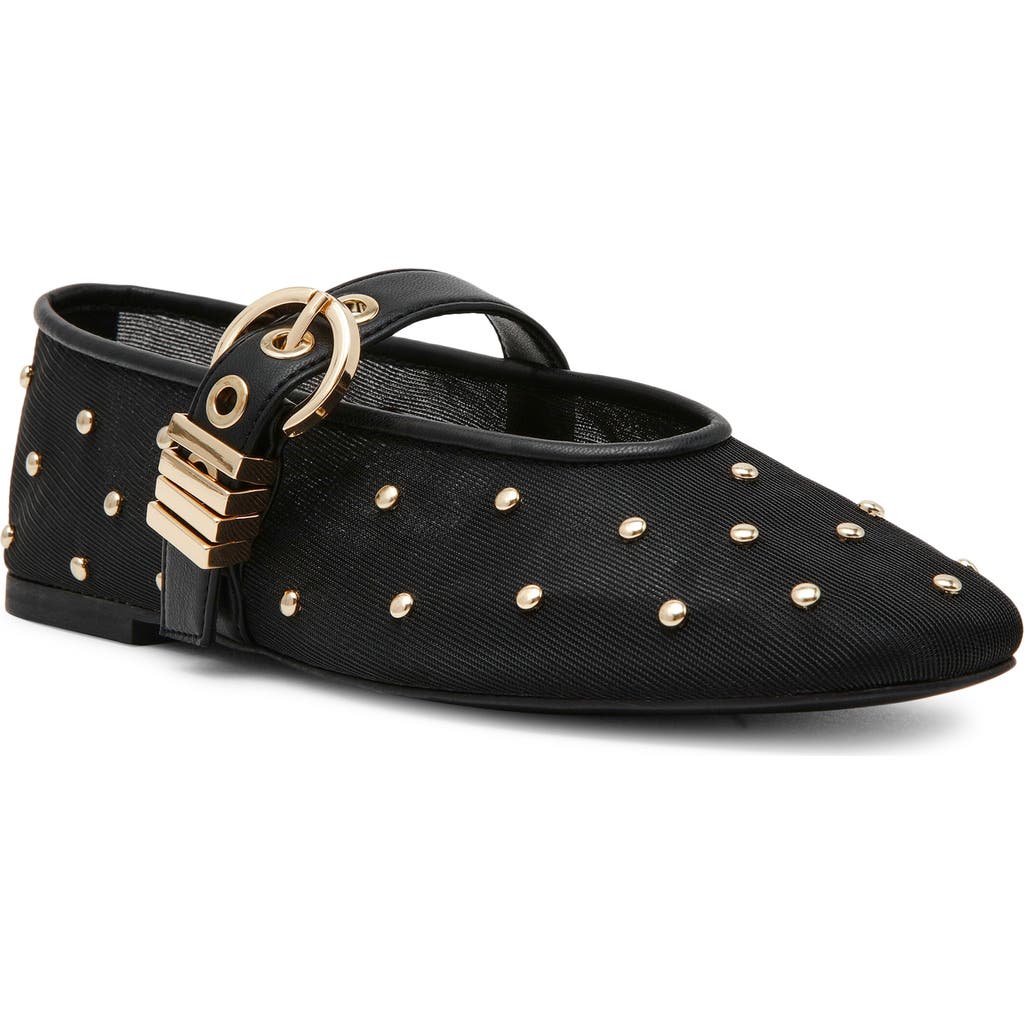 Steve Madden Lucia Mary Jane Flat In Black