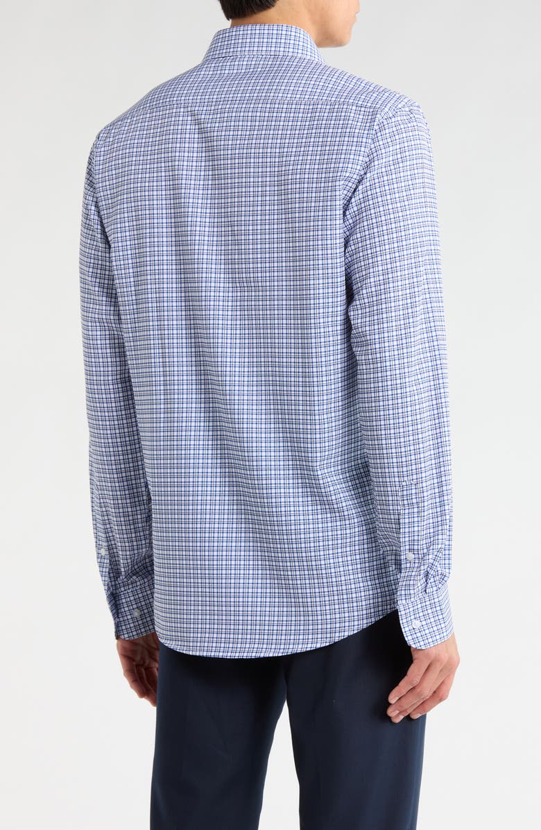 Nautica Trim Fit Dress Shirt, Alternate, color, Navy Blue