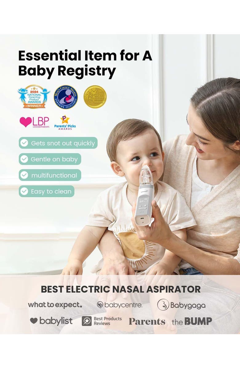 GROWNSY Baby Nasal Aspirator, Alternate, color, Grey