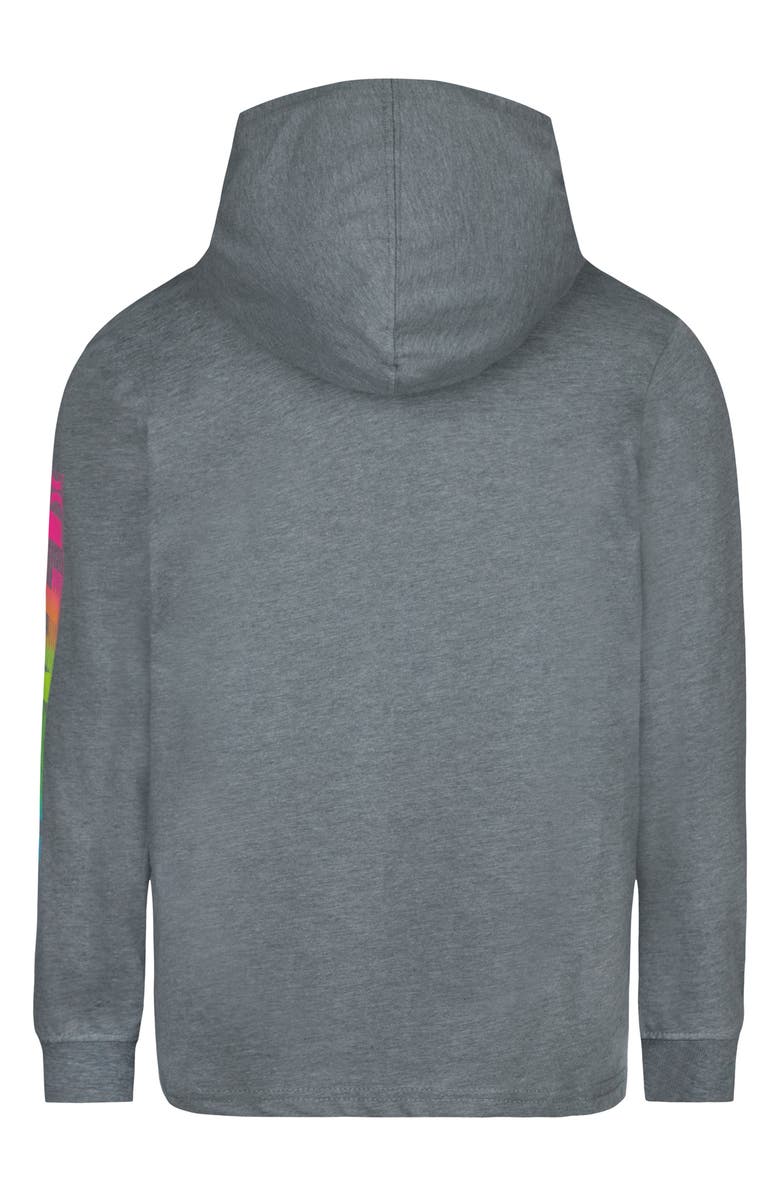 Hurley Kids' Moto Stack Pullover Hoodie, Alternate, color, 042Dk Grey