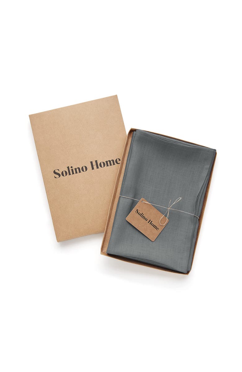 Solino Home Linen Dinner Napkins - Fete, 20" x 20" Inch, Alternate, color, Lava Smoke
