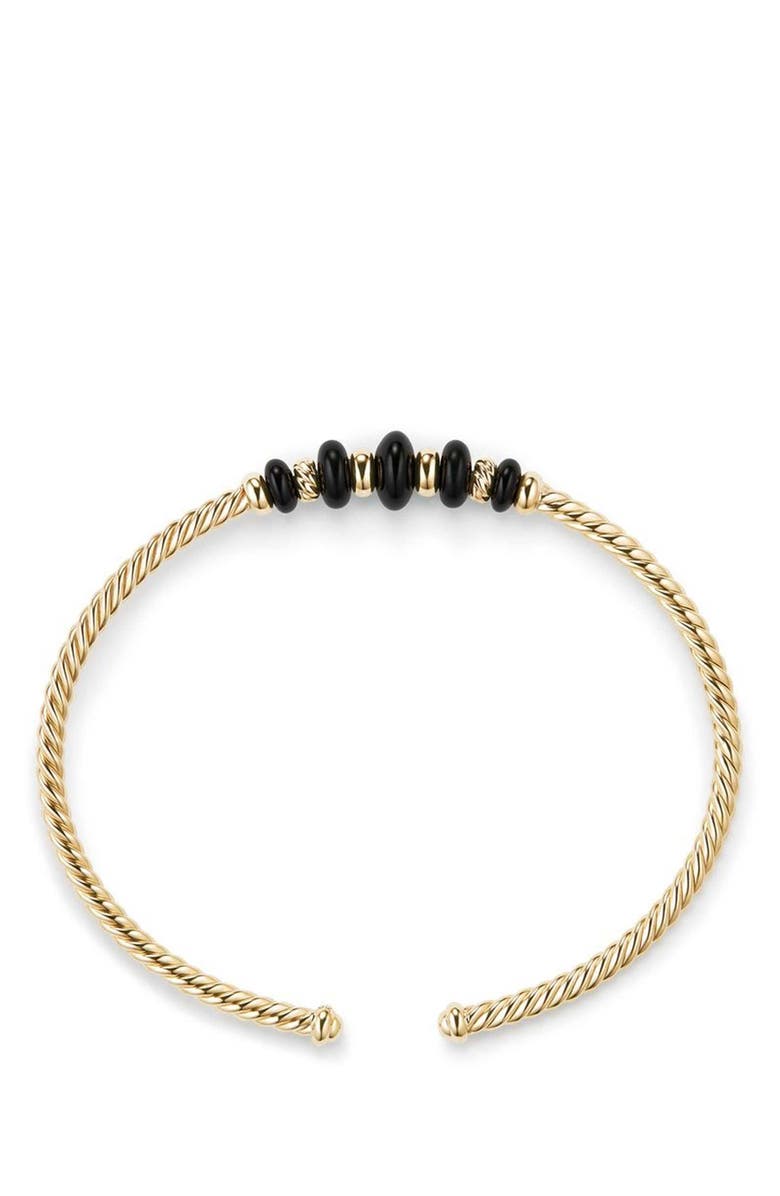David Yurman Rio Rondelle 18K Gold Cabled Cuff Bracelet, Alternate, color, 