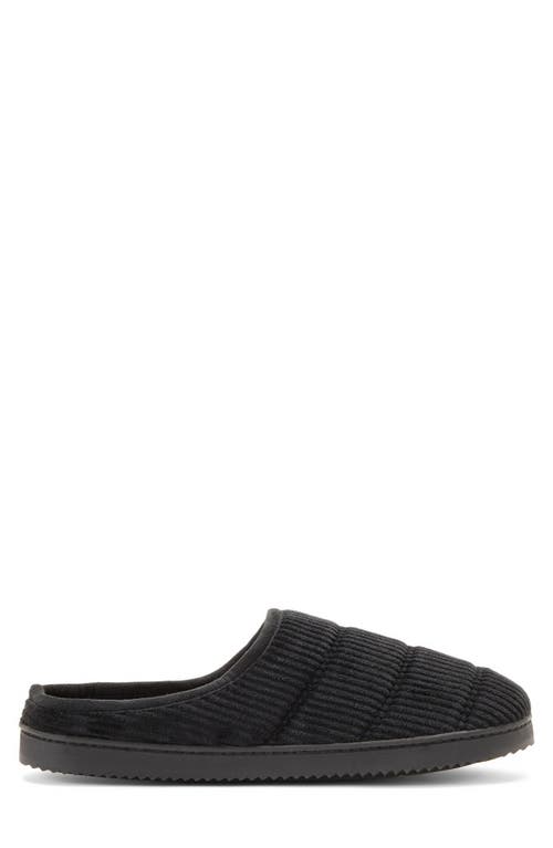 Dearfoams Declan Quilted Slipper In Black