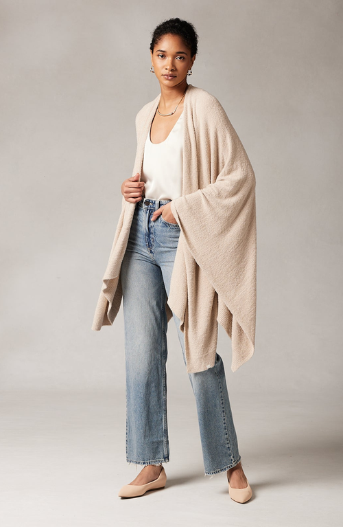 Kashwere Apparel Travel Poncho In Oatmeal