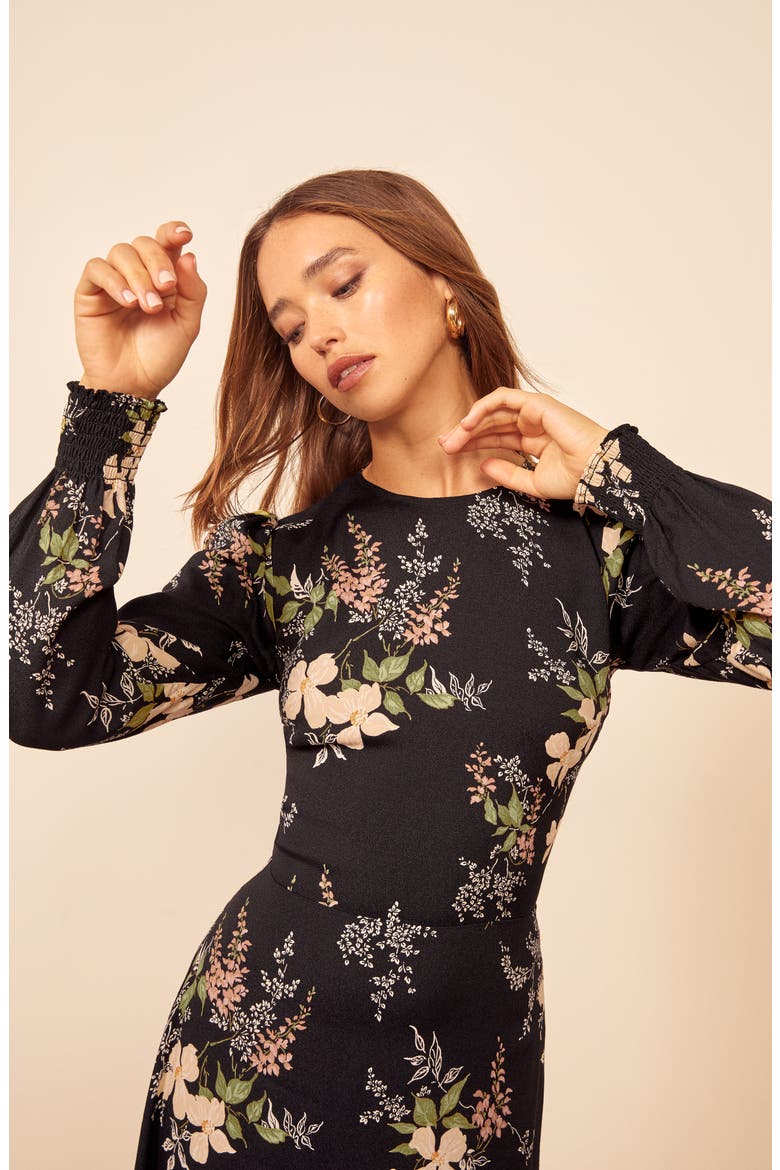 Kellan Floral Long Sleeve Dress, Alternate, color, ISABELLA
