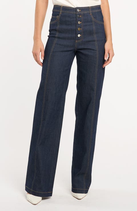 Francine Exposed Button Fly Jeans