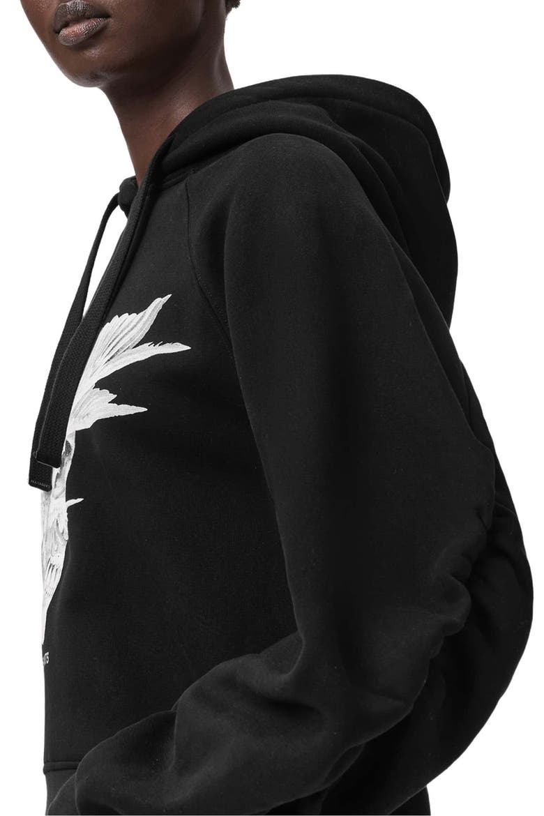 Mystère Back Zip Graphic Hoodie, Alternate, color, BLACK