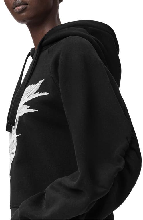 Allsaints Long-sleeved Hooded Sweatshirt In Black