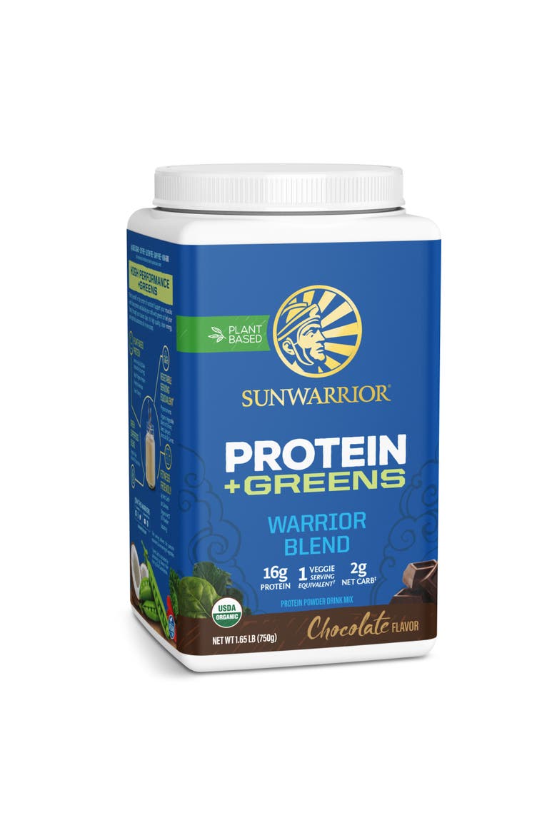 Organic Warrior Blend+ Greens Protein Powder, 750gm, Main, color, Chocolate