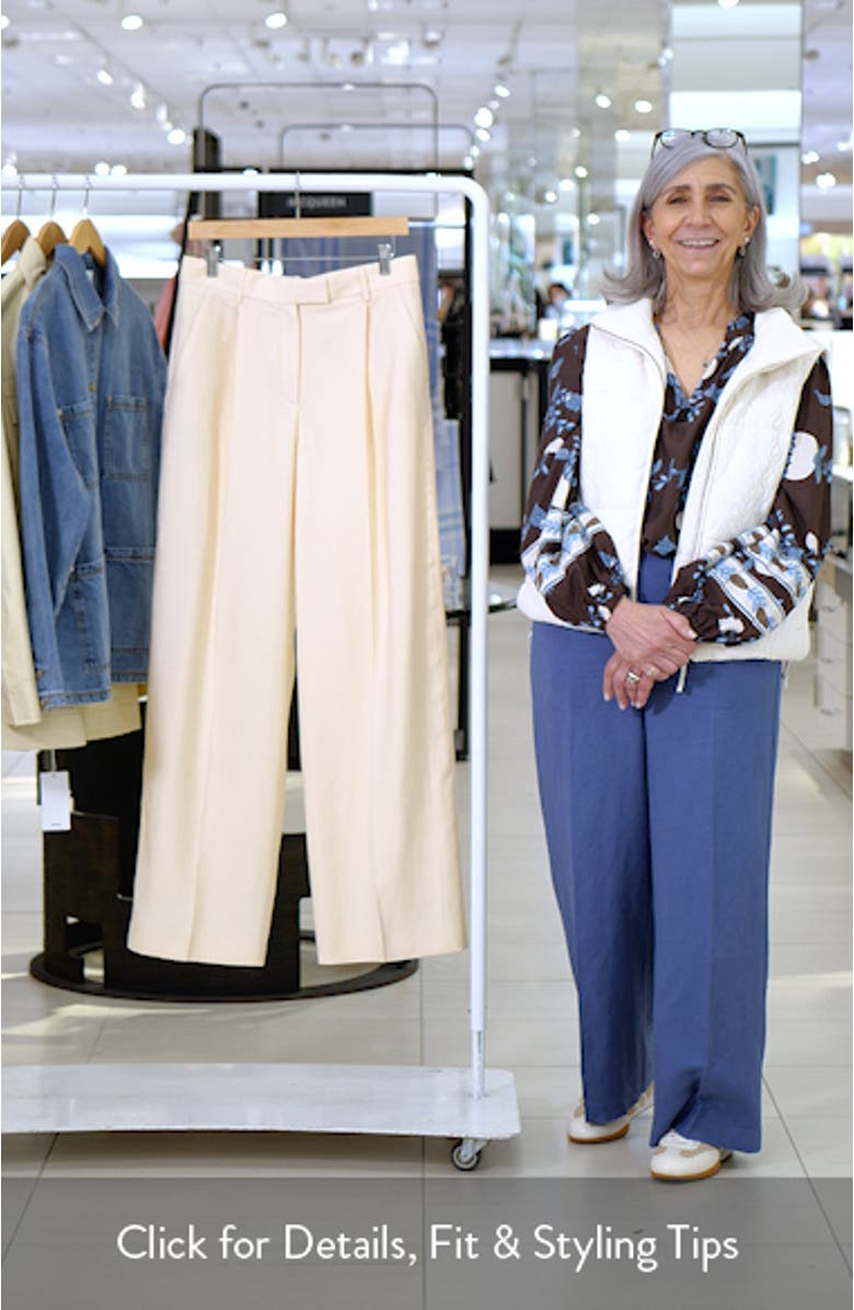 Pleated Mid Rise Wide Leg Pants, sales video thumbnail