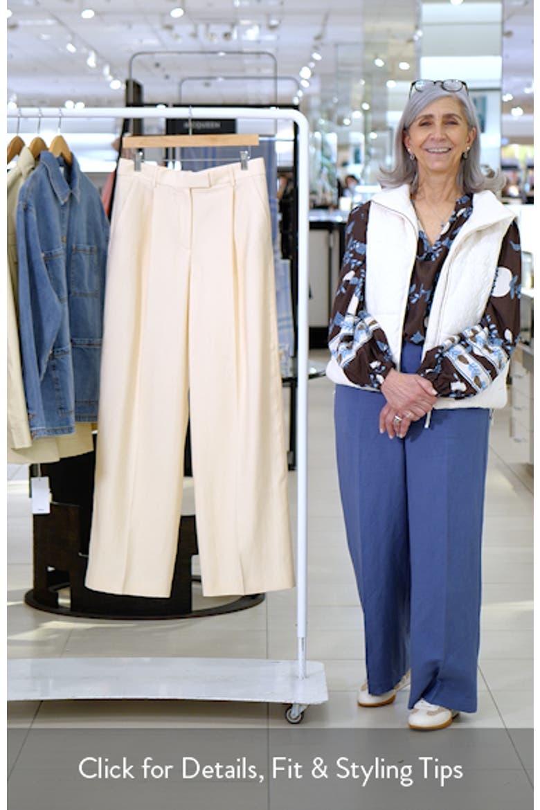Pleated Mid Rise Wide Leg Pants video